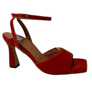 NWOT Anthropologie ANGEL ALARCON Velvet Puffy Ankle Strap Heels 41